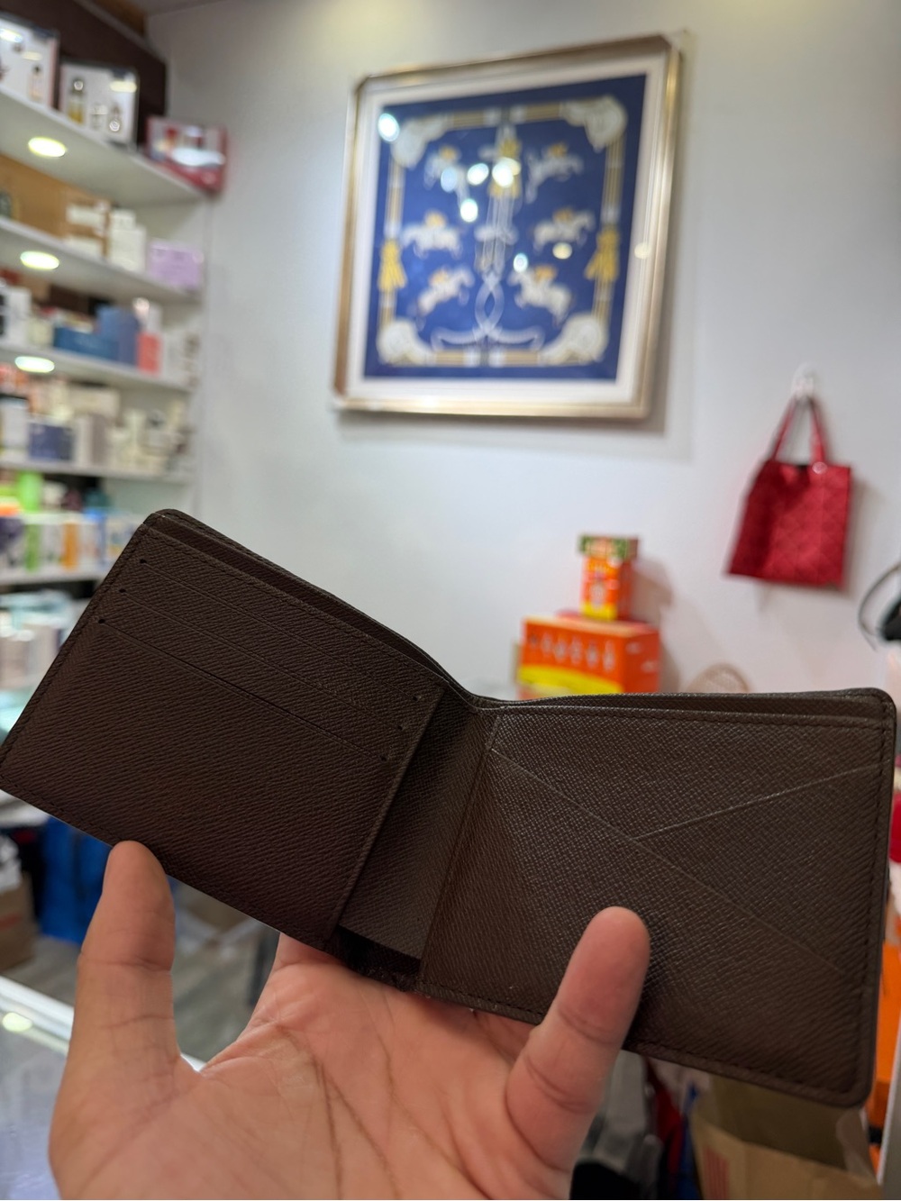 Louis Vuitton Brown Damier Ebene Card Holder - Picture 2 of 2